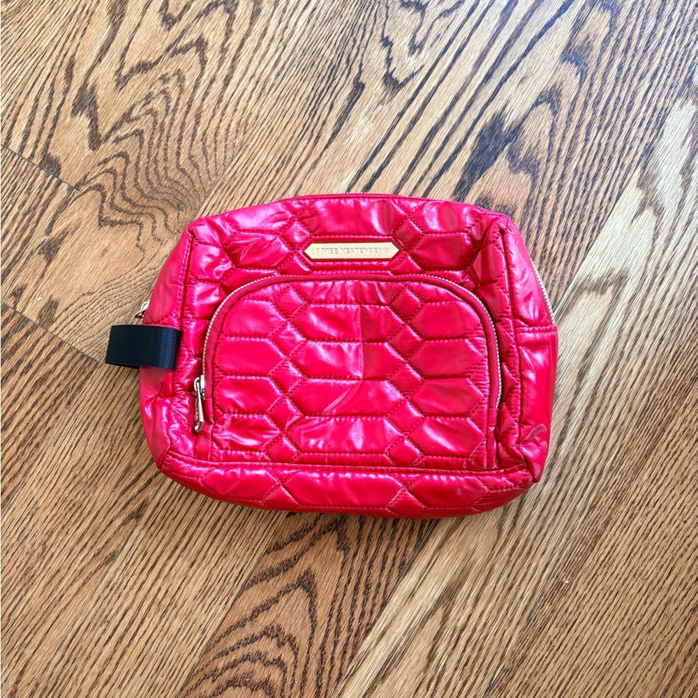 Aimee Kestenberg Red Puffer Quilted Makeup Case | Milan Travel Pouch